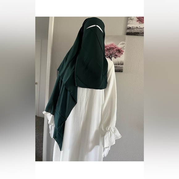 Three layers nose string niqab with batwing sleeve Arabian dress🥰niqab hijab - Picture 7 of 8